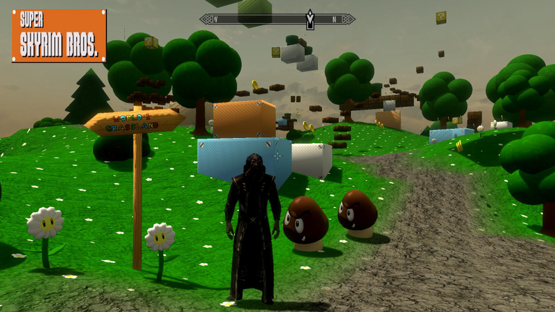Illustration for article titled Super Skyrim Bros. is a Mod That, Well, You Get It, Right?